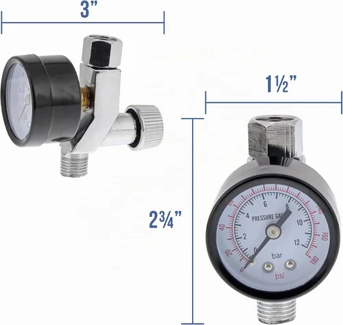Vista 4 de TCP Global válvula con regulador y calibre para rociador y herramientas de Pnuematic (1/4"NPT)