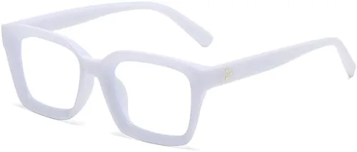 Vista 8 de yuandong Mobro - Lentes retro con bloqueo de luz azul para hombres y mujeres, montura cuadrada gruesa, lentes transparentes sin receta