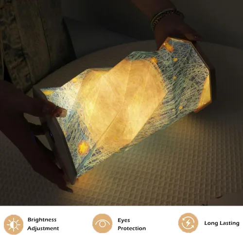 Vista 4 de Nueva luz nocturna, lámpara táctil de mesita de noche, luz nocturna portátil magnética, luz decorativa plegable regulable con recargable por USB