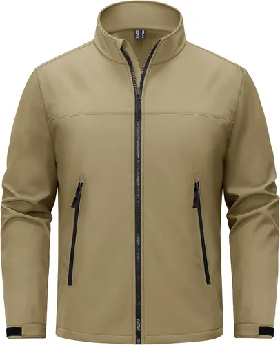 Vista 11 de TACVASEN Chaqueta ligera Softshell para hombre, con forro polar, rompevientos, impermeable, para senderismo táctico