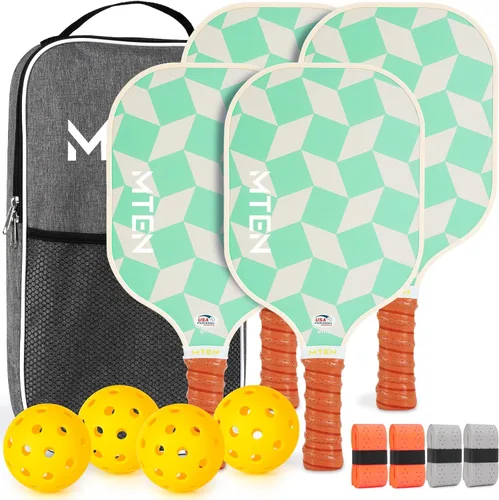 Vista 14 de Pickleball Paddles Set of 2 or 4, or Single Paddle – USAPA Approved Fiberglass Surface Pickleball Rackets Set for Men & Women