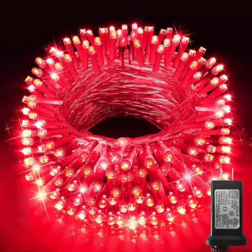 Vista 34 de KNONEW Guirnalda de luces de Navidad para interiores, 60 pies, 180 luces LED impermeables para exteriores, 8 modos de iluminación, función