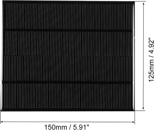 Vista 2 de MECCANIXITY Mini célula de panel solar 10V 300mA 3W 5.906 in x 4.921 in para proyecto de energía eléctrica DIY paquete de 1