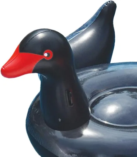 Vista 3 de Swimline 90628 - Flotador inflable gigante de cisne negro para piscina, grande