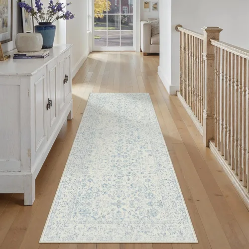 Vista 76 de PureCozy Alfombra de área beige de 2 x 3 pulgadas, lavable, vintage, pequeña, para entrada, cocina, suave, retro, floral, de pelo bajo, tapete