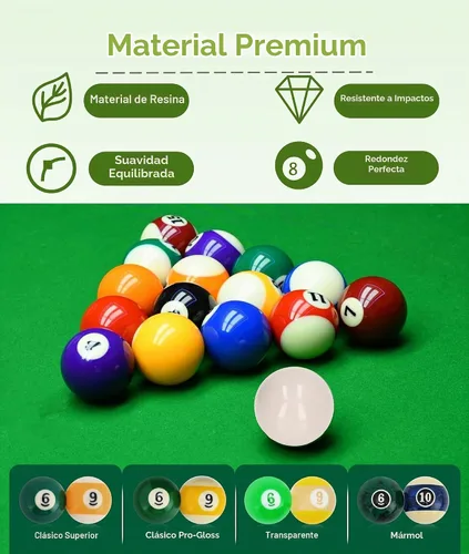 Vista 3 de Mini bolas de billar, juego de 16 bolas de billar, billar de mesa de billar de 1-1/4 pulgadas, mini bolas de billar de resina, bola de entrenamiento
