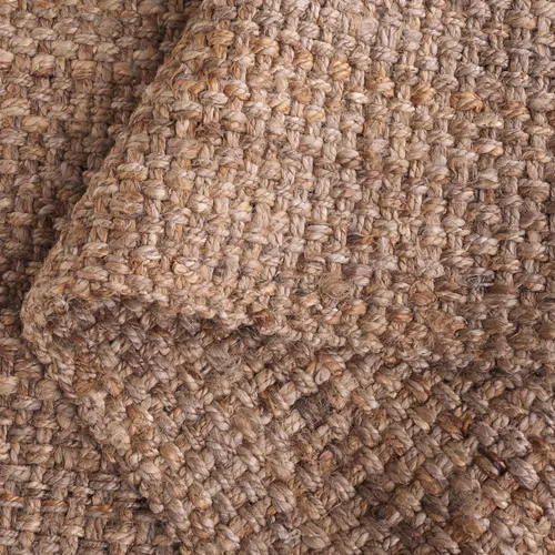 Vista 4 de Alfombra de área de yute natural tejido a mano Safavieh NF467A, de la colección de fibra natural (5 ft x 8 ft), Yute, Natural
