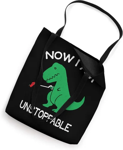 Vista 2 de Now I'm Unstoppable - Divertida bolsa de mano de dinosaurio T-Rex