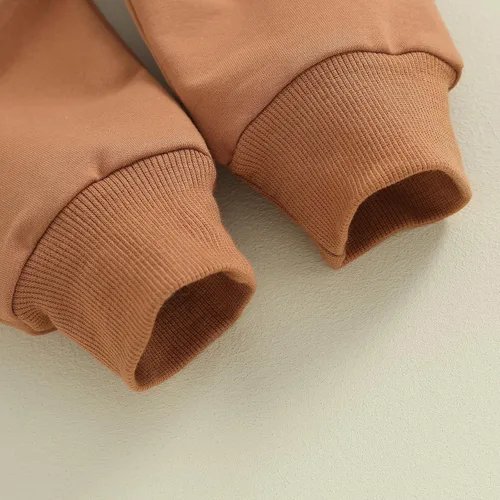 Vista 49 de Conjunto de 2 piezas de sudadera con estampado de letras y cuello redondo para bebé niño
