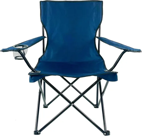 Vista 8 de Silla plegable portátil para acampar al aire libre [grande] (negro)