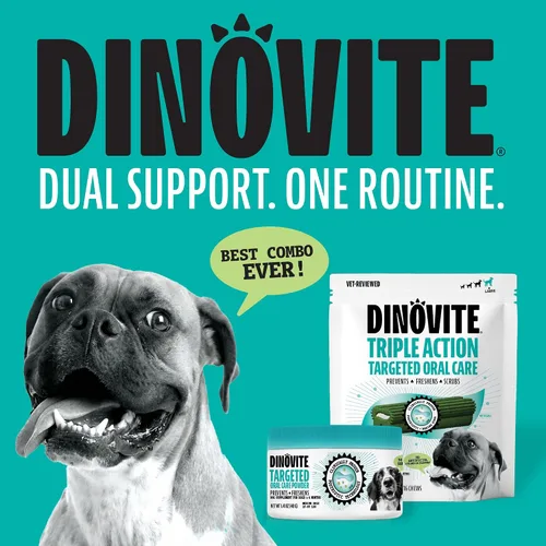 Vista 9 de Dinovite - Masticables dentales diarios para perros pequeños, refresca