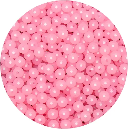 Vista 28 de BONNY BOXX 2000 piezas 4 mm cuentas redondas de acrílico de zafiro suave, bolas de plástico de chicle de burbujas, cuentas gruesas de bolas