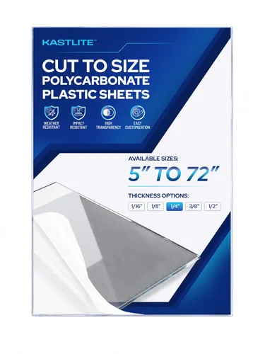 Vista 12 de KastLite Hoja de policarbonato transparente personalizada, hojas de plástico duro de 1/2 pulgada de grosor cortadas a medida, paneles transparentes