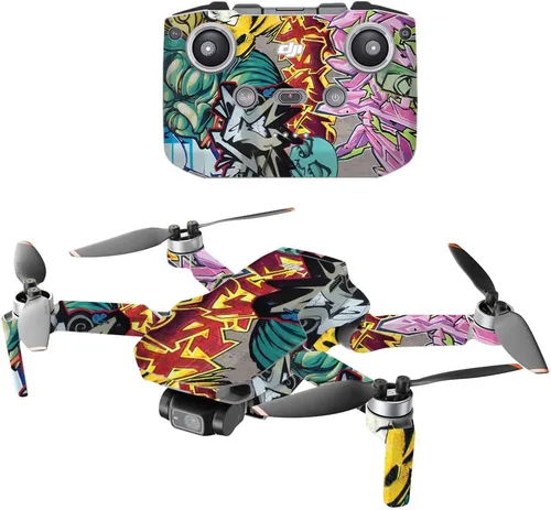 Vista 10 de MIGHTY SKINS Compatible con DJI Mini 2 Dron portátil – Cartoon Mania Funda protectora de vinilo duradera y única Fácil de aplicar, quitar