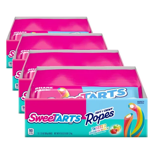 Vista 16 de SweeTARTS Ropes, Cherry Punch Candy, bolsa de 3 onzas (paquete de 12)