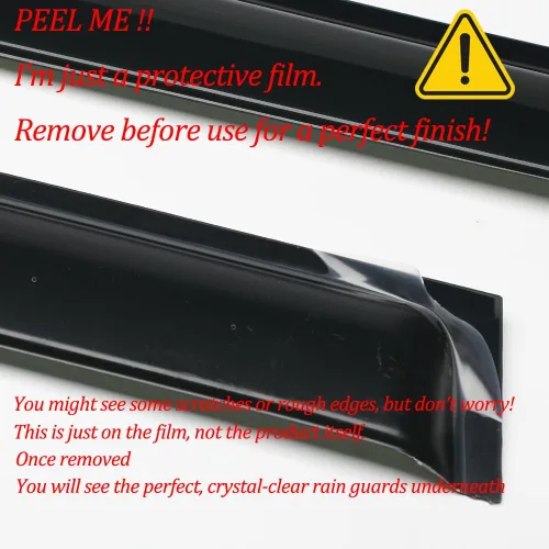 Vista 5 de Viseras de ventana para Nissan Rogue 2009-2013, Rogue Select 94076 2014-2015 4pcs Outside Tape-on Rain Guards Dark Smoke Window Vent Deflector