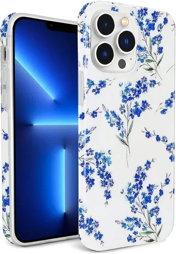 Vista 12 de J.west Funda para iPhone 13 Pro Max, funda transparente floral flexible de TPU a prueba de golpes, diseño elegante transparente, funda protectora