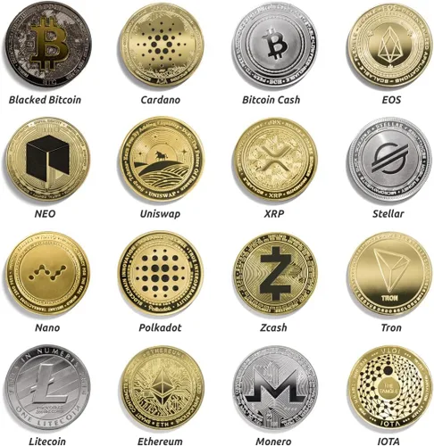 Vista 7 de Cryptochips Blacked Bitcoin (BTC) Criptomoneda física Criptomoneda conmemorativa que puede HODL
