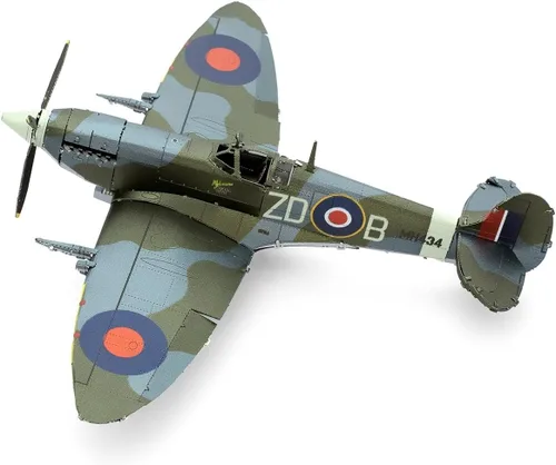 Vista 5 de Fascinations Metal Earth Supermarine Spitfire Color 3D Kit de modelo de metal con pinzas