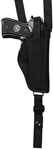 Vista 3 de Funda de hombro vertical Barsony con bolsa Mag para pistolas de tamaño completo de 0.354 in 40 45