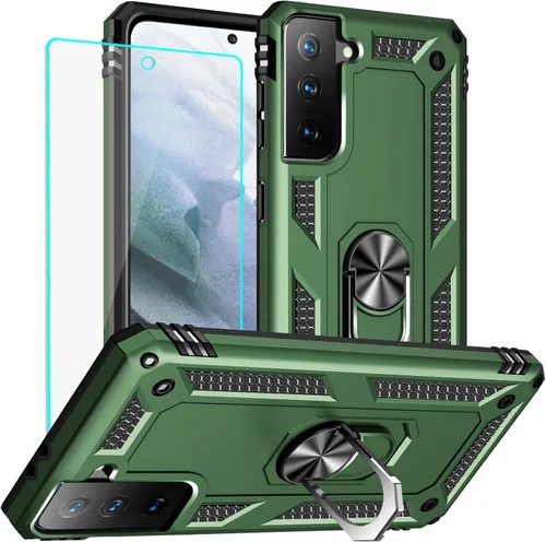 Vista 51 de Yiakeng Funda para Samsung Galaxy S8, Samsung S8, funda protectora de grado militar con anillo para Samsung Galaxy S8 (verde militar)