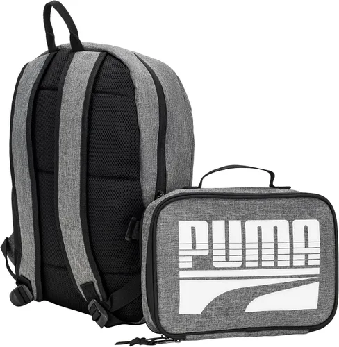 Vista 3 de PUMA - Combo de juego de mochila y lonchera para niños, GrisMulti