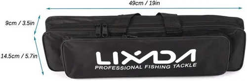 Vista 4 de Kit completo de carrete de caña de pescar con 2 cañas de pescar telescópicas de 6.9 ft, 2 carretes de señuelos de pesca ganchos accesorios bolsa