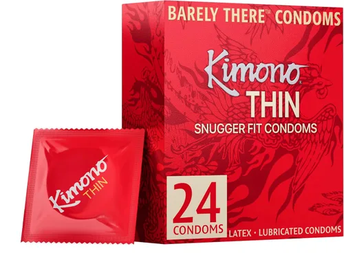 Vista 9 de Mayer Laboratories Kimono Condón Delgado 12 Ct Sensación que mejora el rendimiento, sensibilidad mejorada, apto para veganos, sin olor a látex