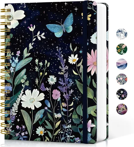 Vista 40 de Cuaderno rayado en espiral para el trabajo, 300 páginas gruesas B5 (7.1 x 10 pulgadas), diario a rayas universitarias para mujeres y escritura