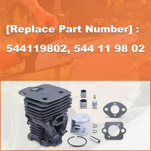 Vista 2 de Kit de anillo de pistón de cilindro de 1.732 in para JONSERED CS 2245 CS2250 S para Husqvarna 445 450 450e, cilindro, pistón, pasador, anillo