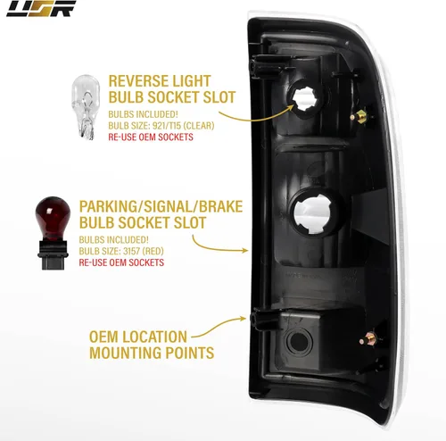 Vista 7 de USR 08-16 F250 F350 SUPERDUTY Luz Trasera – Juego de Luces Traseras (Izquierda + Derecha) Compatible con Ford F-250 F-350 F-450 Camioneta PickUp