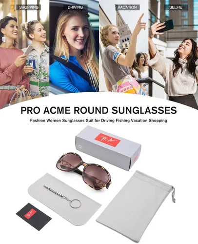 Vista 6 de Pro Acme Gafas de sol de moda de gran tamaño para mujer, lentes de sol de marco grande UV400 para mujer