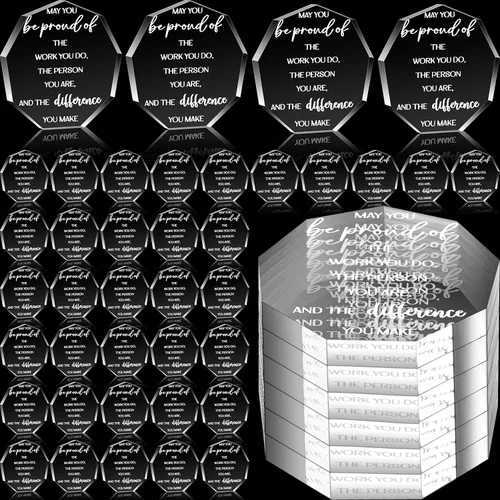 Vista 14 de Huquary Premios de agradecimiento a los empleados para el compañero de trabajo del mes Trofeo Acrílico Regalo de agradecimiento a granel Be Proud of