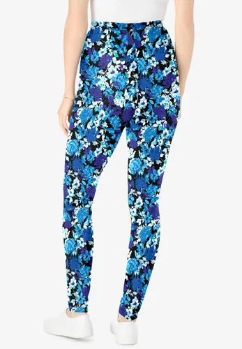 Vista 3 de Woman Within Calzas de mujer, tamaño grande, diseño floral
