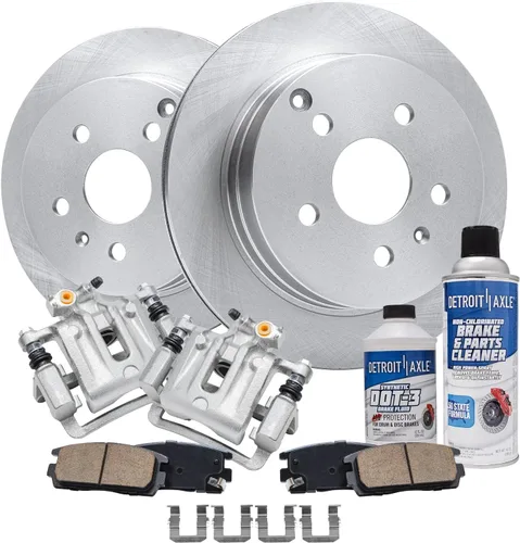 Vista 18 de Detroit Axle - 4 rotores de freno para Ford 1994-2004 Mustang, rotores de freno de disco delanteros y traseros 1995 1996 1997 1998 1999 2000 2001