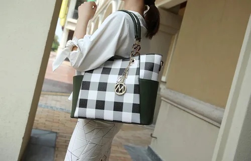 Vista 2 de MKF Collection - Juego de bolsa de mano para mujer, con cartera y asa superior, de piel vegana