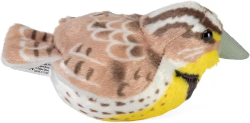 Vista 5 de Wild Republic Audubon Birds Western Meadowlark - Peluche con auténtico sonido de pájaro, animal de peluche, juguetes de pájaros para niños y pájaros