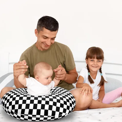 Vista 8 de DILIMI Funda de almohada de lactancia, funda elástica extraíble para almohadas de lactancia, funda ultra suave y cómoda para bebé niña y niño, negro