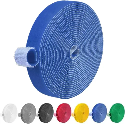 Vista 19 de IFNOW Cinta de Gancho y Bucle de 32 Pies Cinta de Sujeción Reutilizable Bridas para Cables de Doble Cara de Gancho y Bucle Gestión de Cables