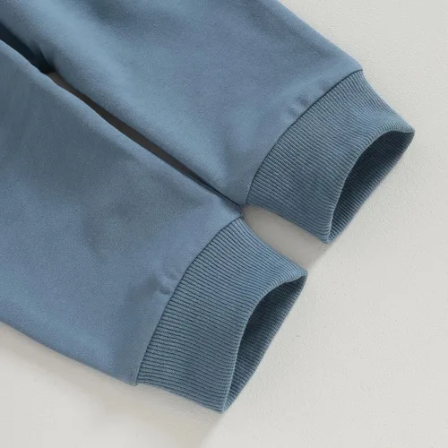 Vista 6 de BOIBOKOKO Conjunto de ropa linda para bebé niño para otoño e invierno, sudadera de manga larga para niños pequeños
