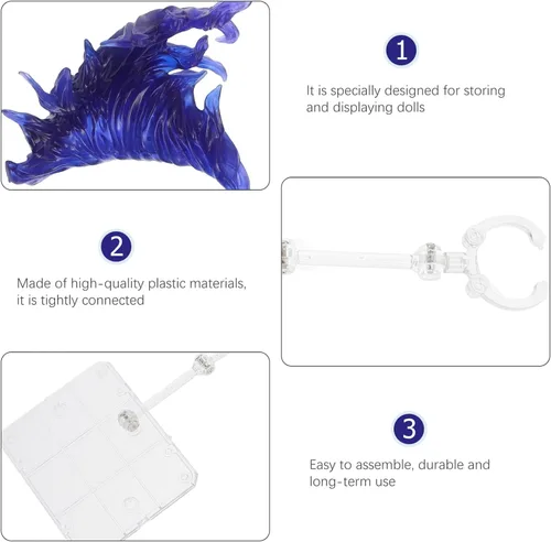 Vista 3 de iplusmile - Figura de acción con efecto de llama con accesorios de efectos especiales de fuego, base de soporte estable para modelo de bricolaje