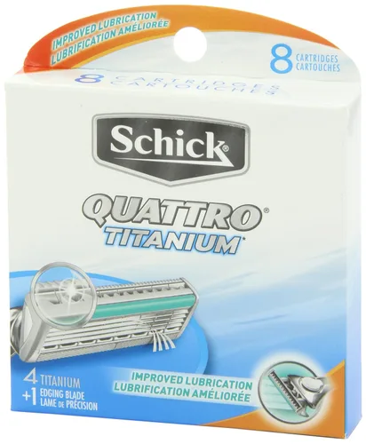 Vista 4 de Schick Quattro - Recambios de cuchillas de afeitar de titanio para hombre, 8