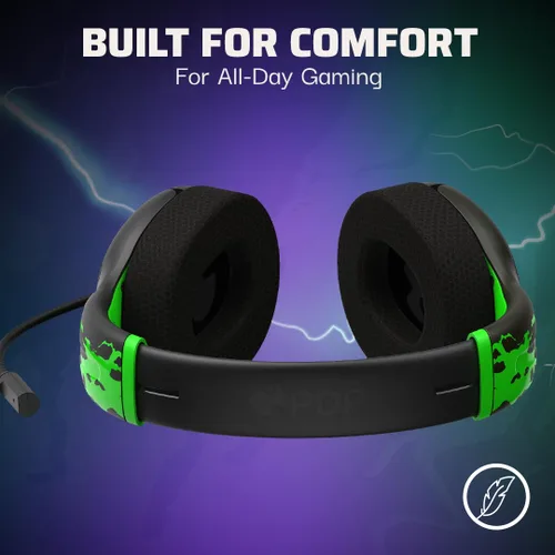 Vista 3 de PDP AIRLITE GLOW Wired Headset Jolt Green For Xbox Series XS, Xbox One, & Windows 1011 PC