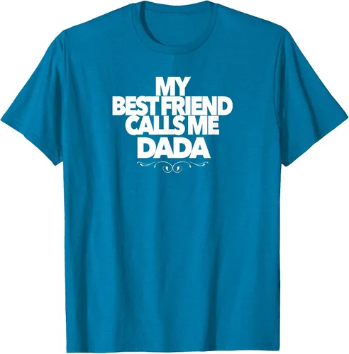Vista 33 de My Best Friend Calls ME DADA Funny Baby Shower Present dad T-Shirt Asphalt Grey