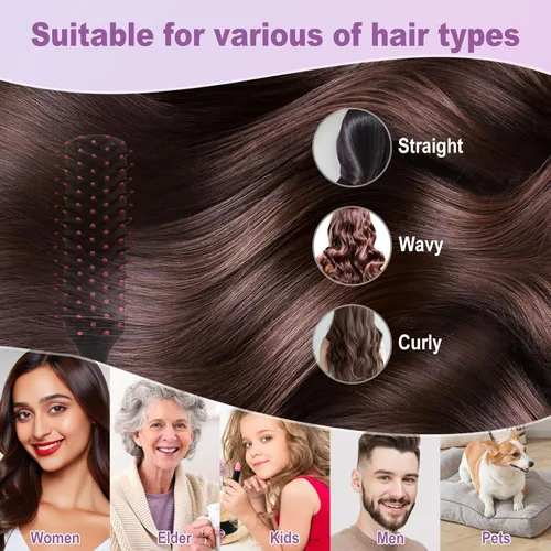 Vista 2 de 24 cepillos de pelo a granel para personas sin hogar envuelven individualmente cepillo de pelo a granel