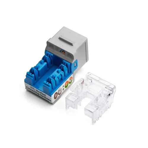 Vista 20 de TRUE CABLE Conector Keystone Cat5e, sin blindaje (UTP), perforado de 90 grados, PoE++ (4PPoE) 100W, certificación UL, verificado ETL, certificado