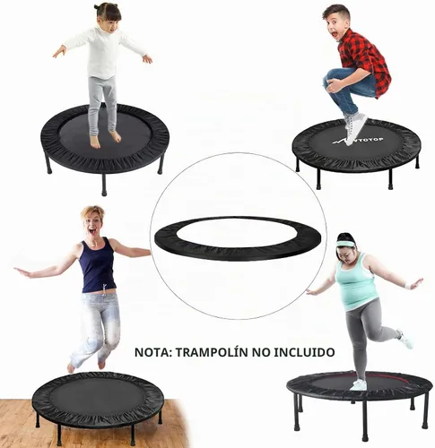 Vista 6 de Funda de resorte para trampolín de 40 pulgadas, almohadilla de seguridad de repuesto para mini trampolín de 3 capas, tela Oxford resistente a Negro