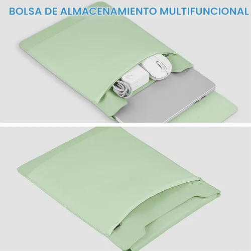 Vista 4 de HoYiXi Funda para laptop de 15 a 15.6 pulgadas, compatible con MacBook Pro de 16/15.4 pulgadas, MacBook Pro 15, Mac Air 15, funda impermeable suave 2