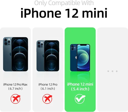 Vista 7 de Compatible con iPhone 12 Mini, silicona líquida de alta calidad, funda protectora de cuerpo completo a prueba de caídas