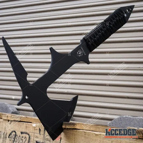 Vista 2 de Cuchillo de bolsillo de hacha de hacha, cuchillo de hoja fija, cuchillo de caza Karambit, 5 unidades, combo de navaja de afeitar, accesorios